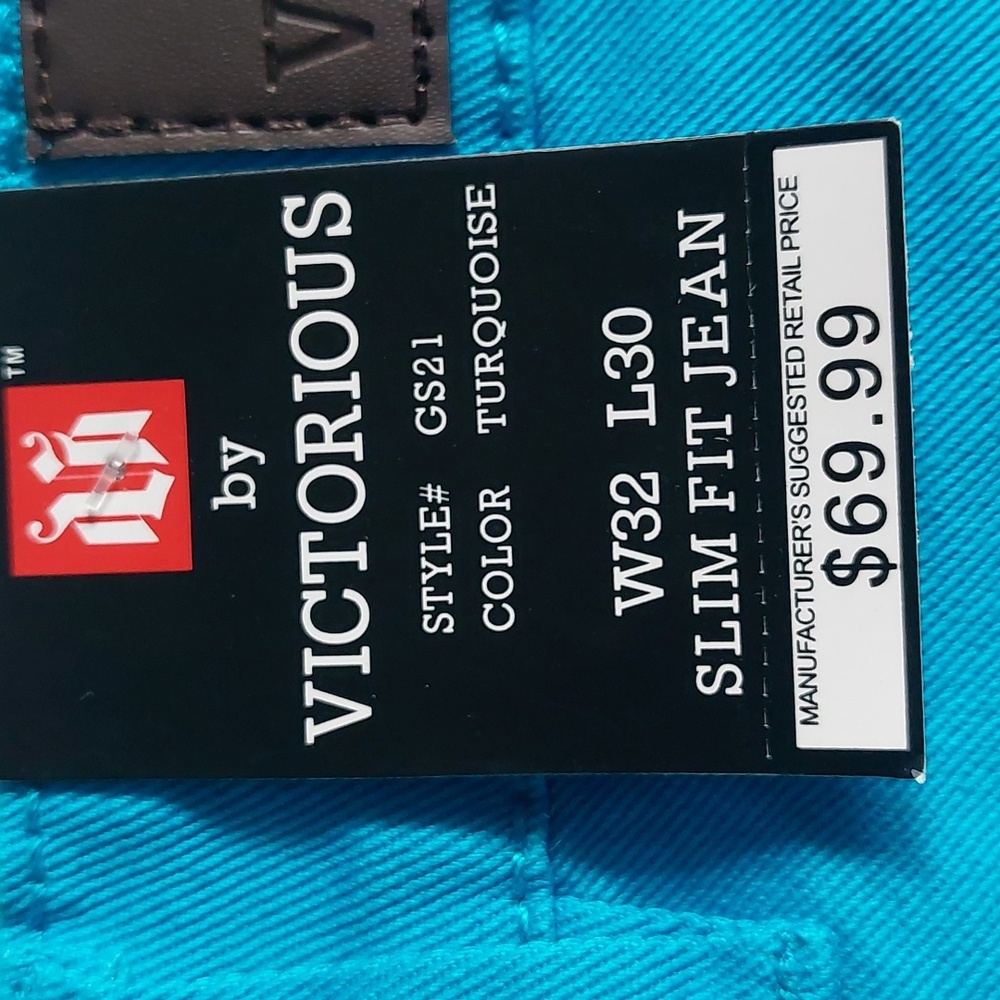 Los angeles slim fit Jeans mens blue size W32 L30 - Picture 8 of 13